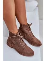 Šněrovací Boty S Vzorem Hnědé model 21685089 - S.Barski Šněrovací Boty S Vzorem Hnědé model 21685089 - S.Barski