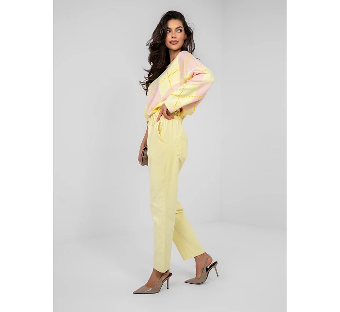 Spodnie MI SP model 22011444 jasny żółty - FPrice