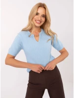 Sweter PM SW PM model 21305681 jasny niebieski - FPrice Sweter PM SW PM model 21305681 jasny niebieski - FPrice