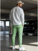 Pánské světle zelené tepláky Dstreet UX3451 Pánské světle zelené tepláky Dstreet UX3451