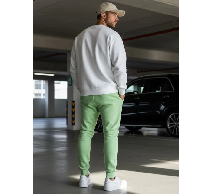 Pánské světle zelené tepláky Dstreet UX3451 Pánské světle zelené tepláky Dstreet UX3451