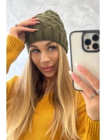 Fleecová čepice Agnes K239 khaki Fleecová čepice Agnes K239 khaki