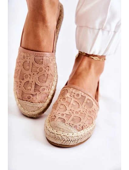 Klasické dámské espadrilky prolamované nude model 21588416 - S.Barski