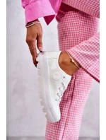 Módní lakované tenisky Big Star KK274045 Bílá Módní lakované tenisky Big Star KK274045 Bílá