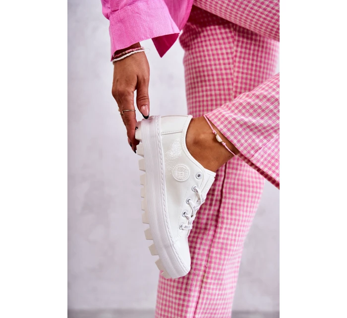 Módní lakované tenisky Big Star KK274045 Bílá Módní lakované tenisky Big Star KK274045 Bílá