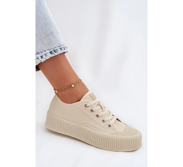 Dámské tenisky na platformě Big Star TT274271 Béžové