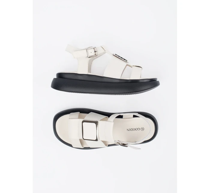 Trendy  sandály Jasnobeżowy dámské bez podpatku