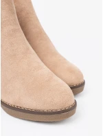 Výborné hnědé dámské kotníčkové boty na klínku Výborné hnědé dámské kotníčkové boty na klínku