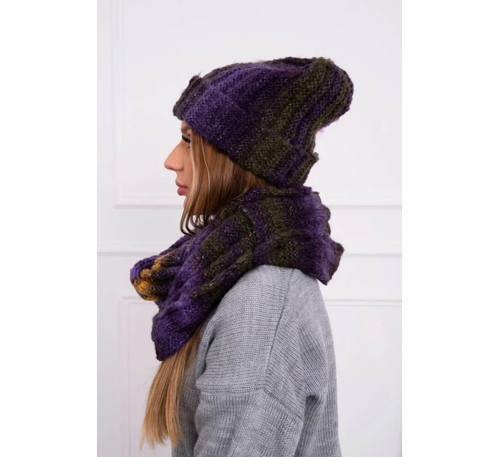 Dámská mohérová souprava K208 fialová+modrá Dámská mohérová souprava K208 fialová+modrá