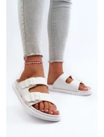 Lehké Pěnové Dámské Žabky S Sponami Big Star NN274A751 Bílé Lehké Pěnové Dámské Žabky S Sponami Big Star NN274A751 Bílé