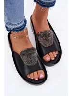 Kožené Dámské S Ozdobou Černé model 21698248 - S.Barski Kožené Dámské S Ozdobou Černé model 21698248 - S.Barski