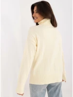 Sweter AT SW jasny żółty model 20459079 - FPrice Sweter AT SW jasny żółty model 20459079 - FPrice