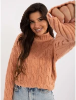 Sweter AT SW model 20459105 jasny pomarańczowy - FPrice Sweter AT SW model 20459105 jasny pomarańczowy - FPrice