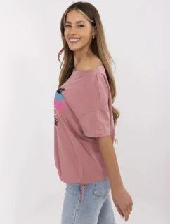 T shirt CLM TS model 21121840 ciemny różowy - FPrice