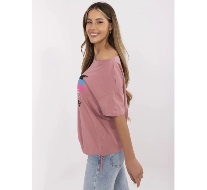 T shirt CLM TS model 21121840 ciemny różowy - FPrice