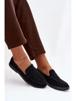 Dámské mokasíny z eko semiše – černé Renelia Dámské mokasíny z eko semiše – černé Renelia