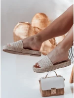 Dámské žabky PLAZENTA beige FashionStreet ZY0878