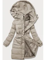 Béžová péřová dámská zimní bunda (CAN-865)