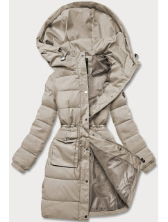 Béžová dámská zimní péřová bunda (CAN-865)