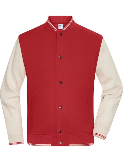 Daiber 8044 College bunda z bio bavlny 02.8044 carmine red/sandstone Daiber 8044 College bunda z bio bavlny 02.8044 carmine red/sandstone