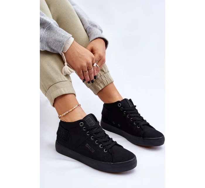 Dámské klasické vysoké tenisky Big Star model 21608907 Černé - Big Star Shoes Dámské klasické vysoké tenisky Big Star model 21608907 Černé - Big Star Shoes