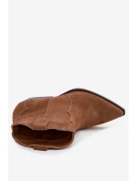 Nazouvací dámské kovbojky z přírodního semiše camel model 21713728 - Boto Nazouvací dámské kovbojky z přírodního semiše camel model 21713728 - Boto