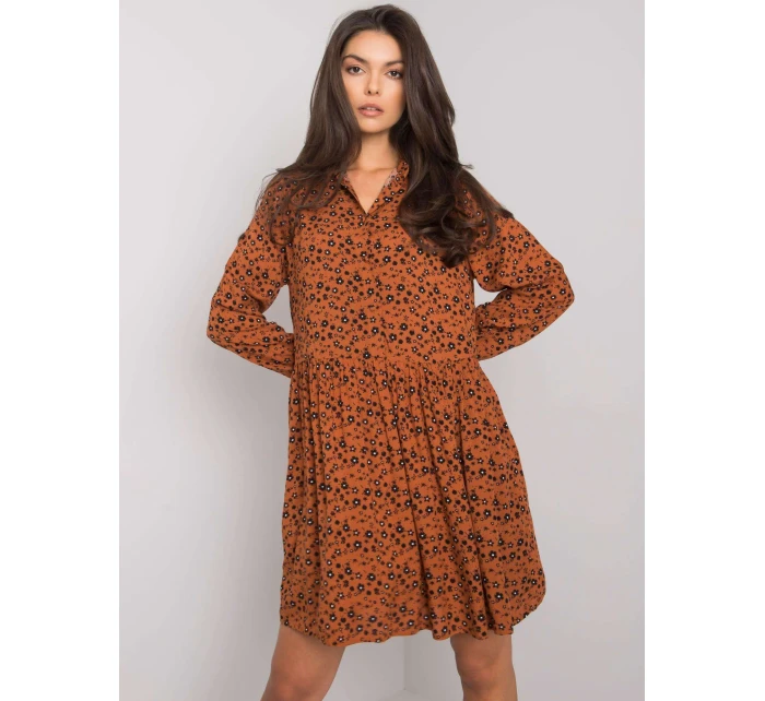 Šaty D73771M30227 světle hnědé