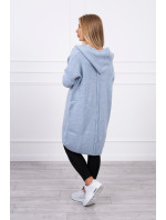 Modrý svetr s kapucí