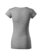 Fit V-neck tričko dámské tmavě šedý melír Fit V-neck tričko dámské tmavě šedý melír