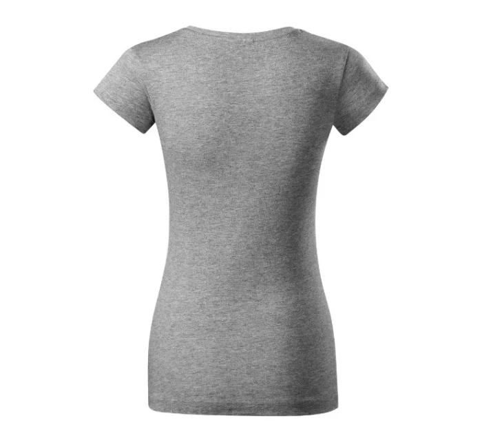 Fit V-neck tričko dámské tmavě šedý melír Fit V-neck tričko dámské tmavě šedý melír