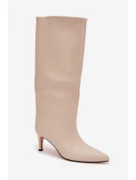 Kozačky na podpatku model 221144 Step in style Kozačky na podpatku model 221144 Step in style