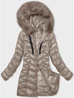 Béžová dámská zimní bunda (5M3139-62)