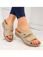 Žabky na suchý zip eVento W EVE224B beige