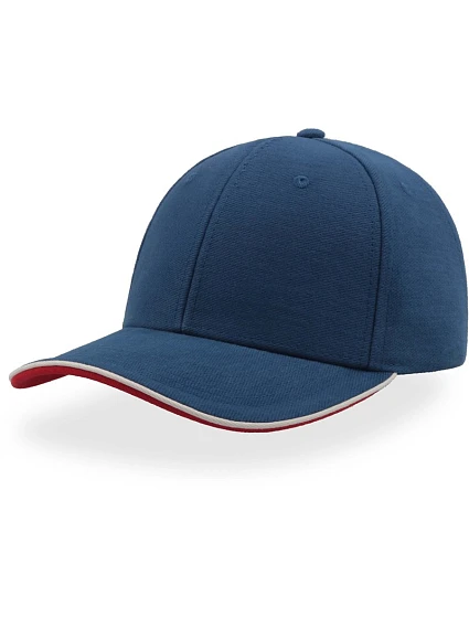 Atlantis Headwear Pilot Piping Sandwich 6 panelová broušená sandwich kšiltovka 33.0502 royal/white Atlantis Headwear Pilot Piping Sandwich 6 panelová broušená sandwich kšiltovka 33.0502 royal/white