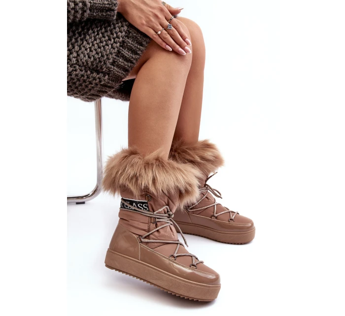 Dámské zavazovací sněhule tmavě hnědé Santero Dámské zavazovací sněhule tmavě hnědé Santero