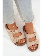 Dámské pantofle se zlatými a knoflíky model 21919013 - Boto Dámské pantofle se zlatými a knoflíky model 21919013 - Boto