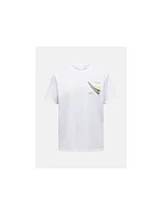 Pánské tričko PEAK PERFORMANCE M Explore Graphic Tee, bílá barva