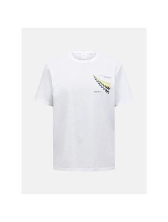 Pánské tričko PEAK PERFORMANCE M Explore Graphic Tee, bílá barva
