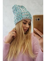 Dámská čepice Lora K312 tyrkysová+šedá Dámská čepice Lora K312 tyrkysová+šedá