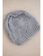 Dámská zimní vlněná čepice s ozdobnými krystalky K399 černá