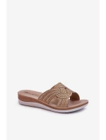 Pohodlné dámské žabky s  béžové model 21664619 - Inblu