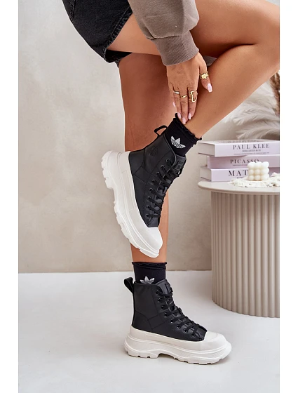 Kožené Zateplené Tenisky Na Masivní Platformě Big Star model 21676148 Černé - Big Star Shoes