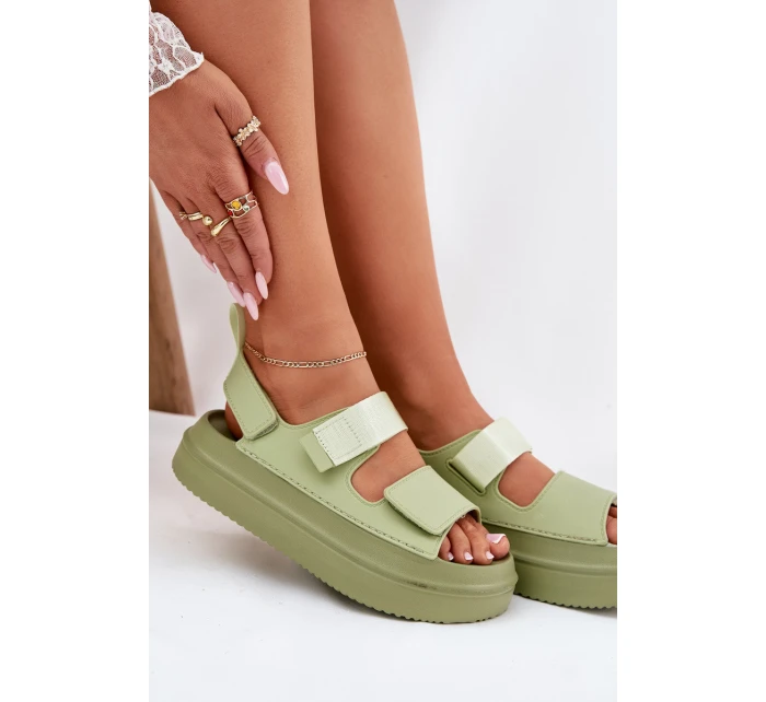 Dámské Sandály Na Platformě S Suchým Zipem Zelené Nitepira Dámské Sandály Na Platformě S Suchým Zipem Zelené Nitepira