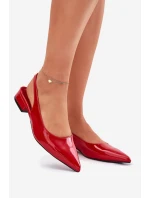 Lakované Baletky Na Nízkém Podpatku Červené model 21698739 - Boto Lakované Baletky Na Nízkém Podpatku Červené model 21698739 - Boto