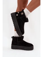 Dámské sněhule na platformě s přezkami černé Maelle Dámské sněhule na platformě s přezkami černé Maelle