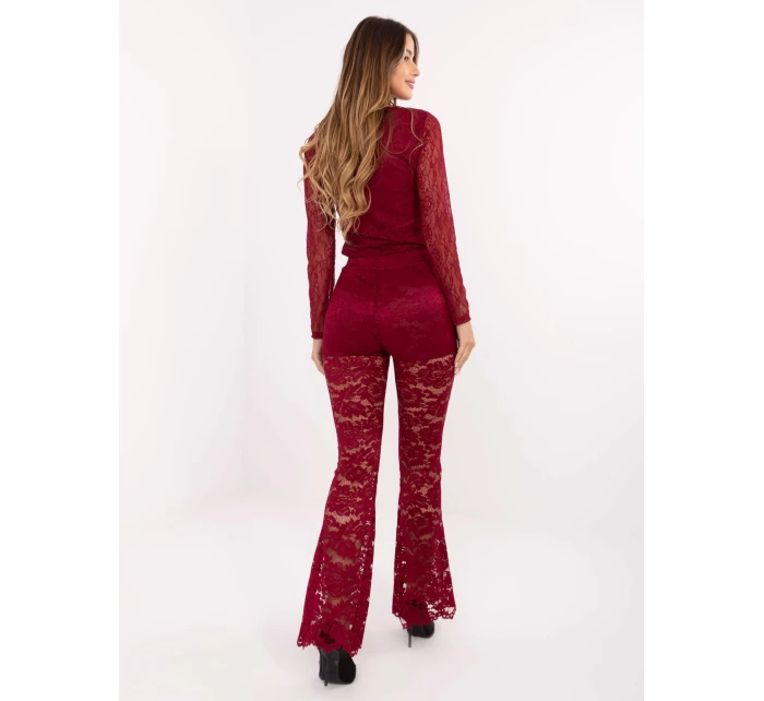 Spodnie MI SP  bordowy model 21480452 - FPrice