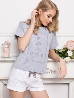 Pyžamo model 17599209 Short Dots & Grey - Aruelle