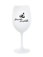 DNES SVATBA, ZÍTRA POHÁDKA - bílá sklenice na víno 350 ml