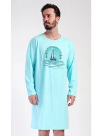 Pánská noční košile s dlouhým rukávem model 21822084 - Vienetta Pánská noční košile s dlouhým rukávem model 21822084 - Vienetta