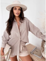 Dámské oversize tričko béžové Dstreet model 21971176 - FashionStreet